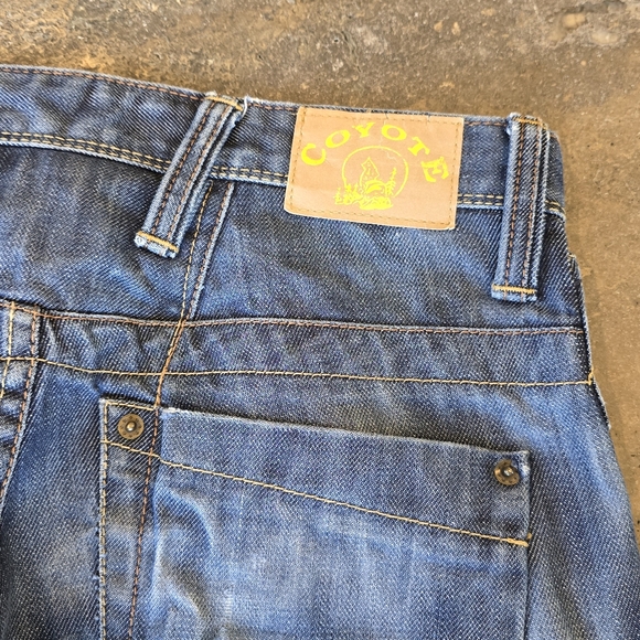 Coyote Jeans Mens 30x34 straight fit honey comb salvage Japanese denim indigo - Picture 7 of 9